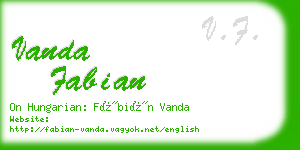 vanda fabian business card